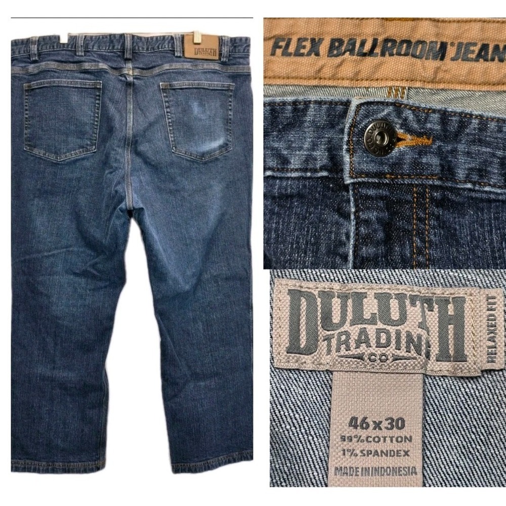 Duluth Trading Co Ballroom Double Flex Jeans Mens 46x30 Relaxed Fit 3150